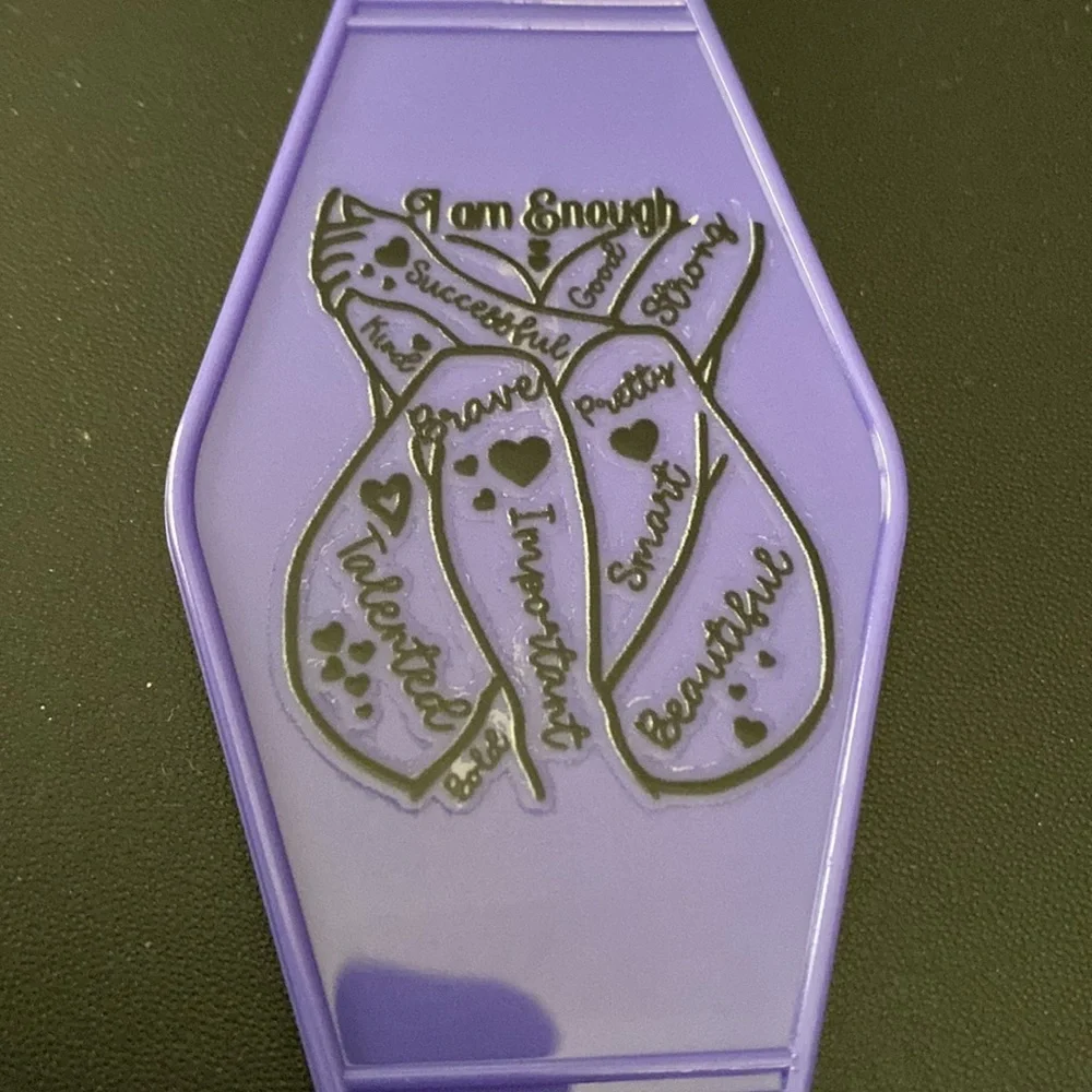 I Am Enough Motel Keychain